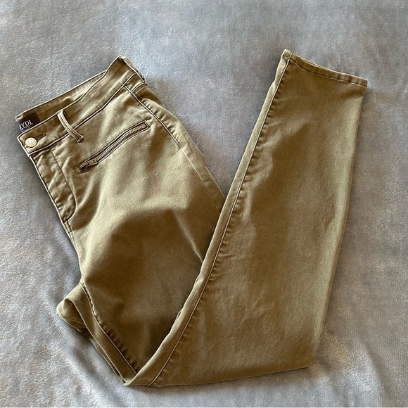 NYDJ Not Your Daughter's Olive Green Wash Skinny Soft Zipper Jeans Pants - Picture 10 of 12